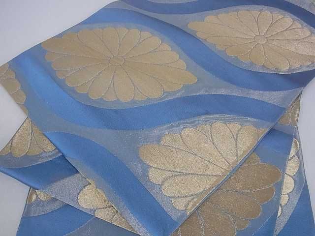 平和屋着物■六通柄袋帯 菊文 金糸 逸品 ar4055