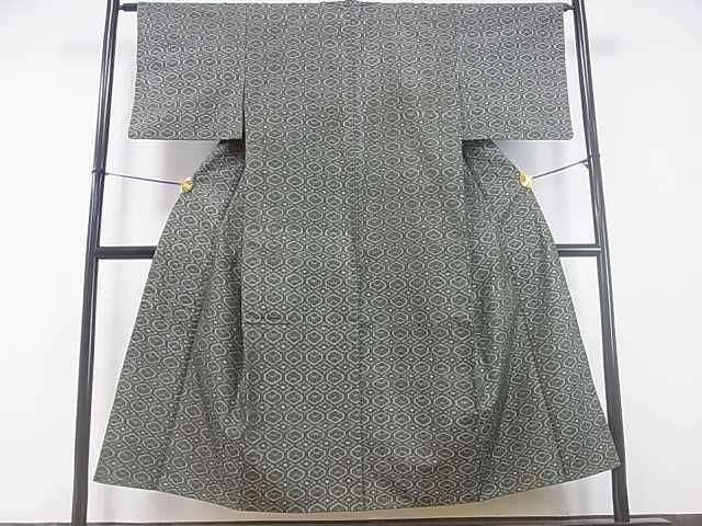 平和屋着物■上質な紬 変わり亀甲花文 逸品 ar4078