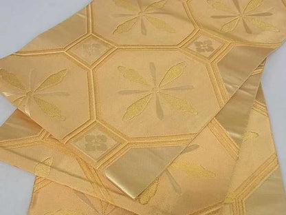 平和屋着物■六通柄袋帯 蜀江花文 金糸 逸品 ar4156