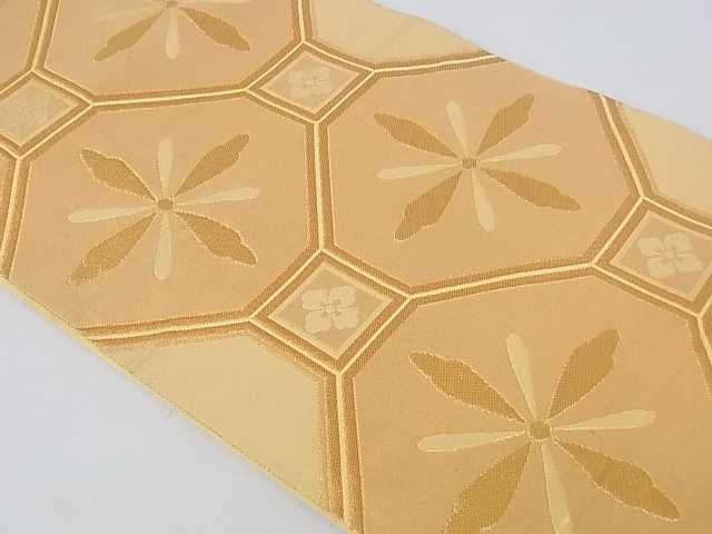 平和屋着物□六通柄袋帯 蜀江花文 金糸 逸品 ar4156