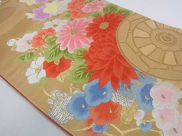 平和屋着物■六通柄袋帯 唐織 花車文 金銀糸 逸品 ar4246