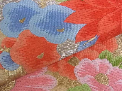 平和屋着物■六通柄袋帯 唐織 花車文 金銀糸 逸品 ar4246