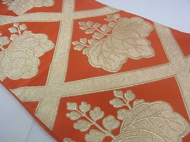 平和屋着物■六通柄袋帯 桐菱文 金糸 逸品 ar4438