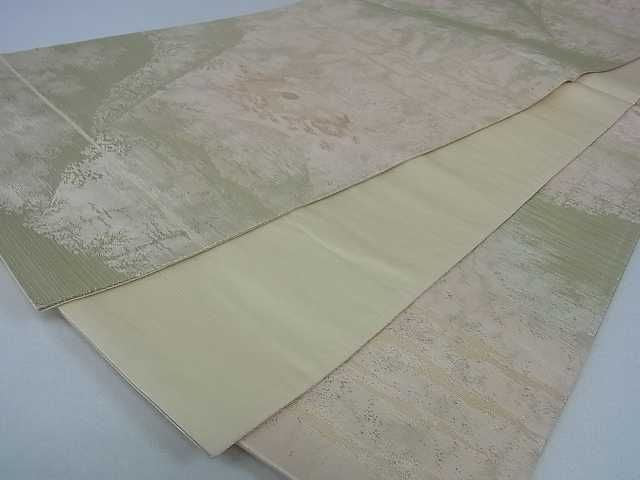 平和屋着物■六通柄袋帯 重ね山風景文 金糸 引箔 逸品 ar4562