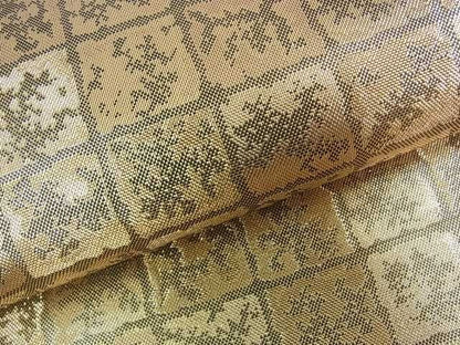 平和屋着物■六通柄袋帯 市松柄文様 金糸 逸品 ar4623