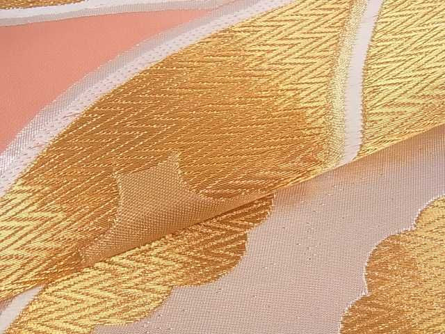 平和屋着物■両面六通柄袋帯 扇文 金銀糸 逸品 ar5271
