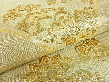 平和屋着物■佐賀錦 六通柄袋帯 錦唐華 金糸 逸品 az3534