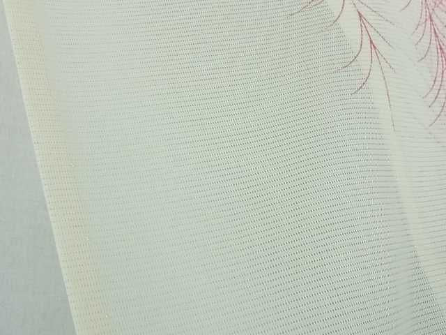 平和屋着物■夏物　小紋　絽　秋草文　洗える着物　az4037