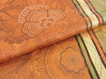 平和屋着物■六通柄袋帯 更紗花鳥文 逸品 az4463