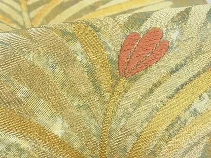 平和屋着物■六通柄袋帯 若松葉 金糸 引箔 逸品 az4945