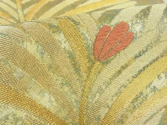 平和屋着物■六通柄袋帯 若松葉 金糸 引箔 逸品 az4945
