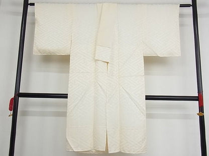 平和屋着物■長襦袢　袷　紗綾形地紋　正絹　逸品　B-np8489