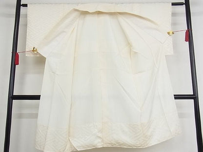平和屋着物■長襦袢　袷　紗綾形地紋　正絹　逸品　B-np8489