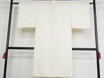 平和屋着物■長襦袢　袷　紗綾形地紋　正絹　逸品　B-np8489