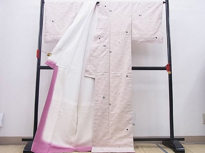 平和屋本店■結城紬　コウモリに月ウサギ　証紙付き　逸品　未使用　BAAA3004zb4 - 平和屋