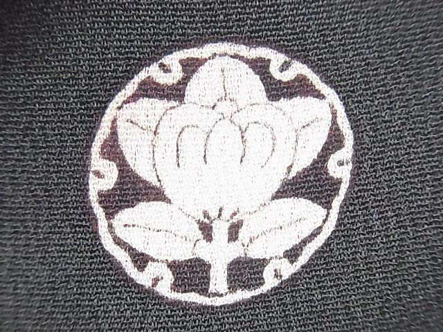平和屋本店■極上　アンティーク　大正ロマン　振袖　駒刺繍　檜扇鳳凰吉祥花文　金彩　逸品　BAAA3179zb4 - 平和屋