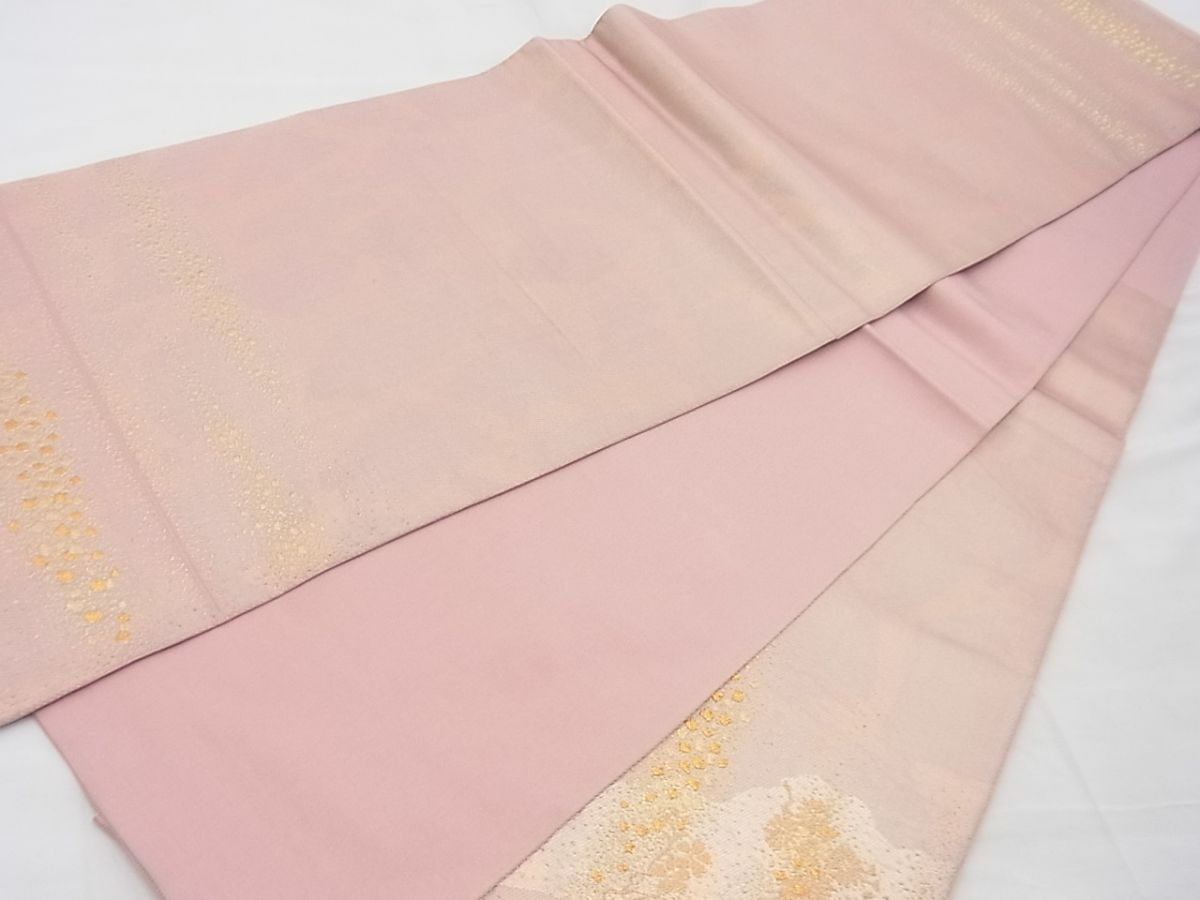 平和屋着物◎太鼓柄袋帯 花鳥唐草文 金銀糸 逸品 BAAF5344th