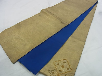 平和屋着物◎太鼓柄袋帯 刺繍 宝相華 金糸 逸品 BAAG0594jm