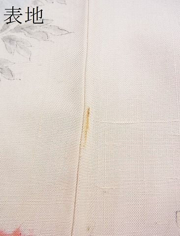 平和屋着物■訪問着 紬地 手描き 絞り 流水牡丹文 逸品 BAAI1518pk