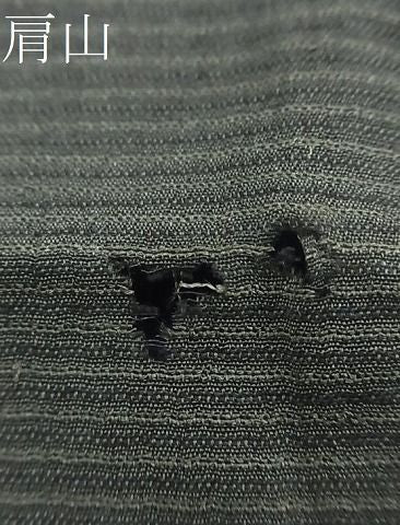平和屋着物■男性 紬 横段文 逸品 BAAI3082iy