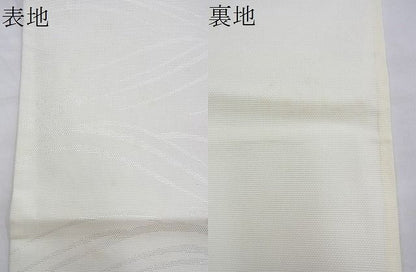 平和屋着物■夏物 六通柄袋帯 立波文様 銀糸 逸品 BAAI3785du