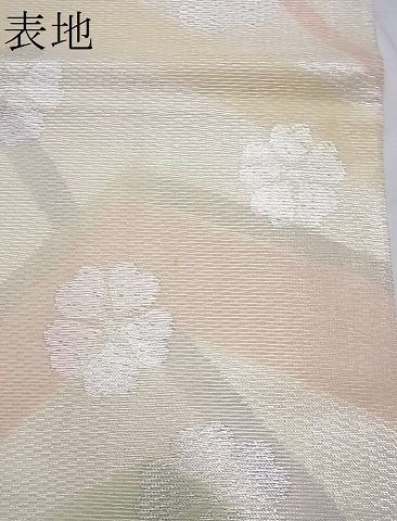平和屋着物■夏物 六通柄袋帯 桜散らし 銀糸 逸品 BAAI9501du