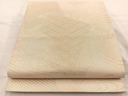平和屋着物◎佐賀錦　全通柄袋帯　色紙流し　金糸　逸品　BAAK0295qt