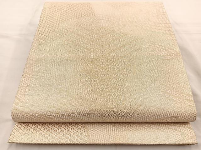 平和屋着物◎佐賀錦　全通柄袋帯　色紙流し　金糸　逸品　BAAK0295qt