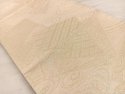 平和屋着物◎佐賀錦　全通柄袋帯　色紙流し　金糸　逸品　BAAK0295qt
