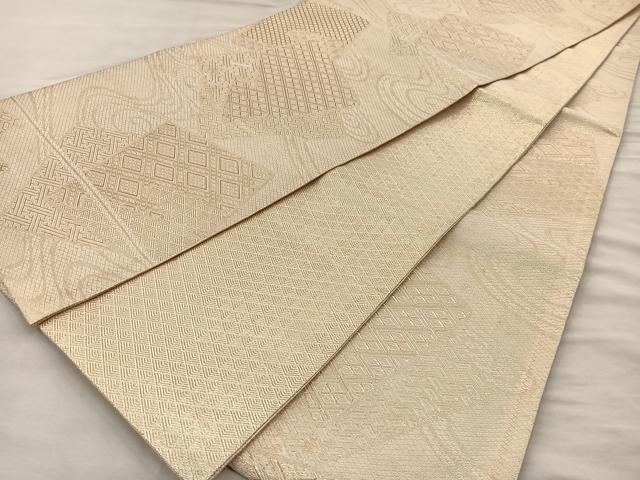 平和屋着物◎佐賀錦　全通柄袋帯　色紙流し　金糸　逸品　BAAK0295qt