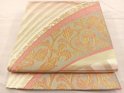 平和屋着物◎六通柄袋帯 花唐草文 金糸 逸品 BAAK0308qt