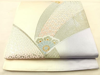 平和屋着物◎西陣 六通柄袋帯 唐織 正倉院花文 金銀糸 正絹 逸品 未仕立て BAAK0640if