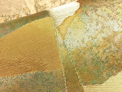 平和屋着物◎六通柄袋帯 観世 金銀糸 引箔 正絹 逸品 BAAK1044du