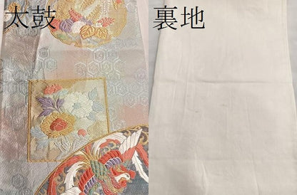 平和屋着物●西陣 野々村織物謹製 佐賀錦 六通柄袋帯 唐織 鳳凰地紙花唐草文 金銀糸 正絹 逸品 BAAK1108du