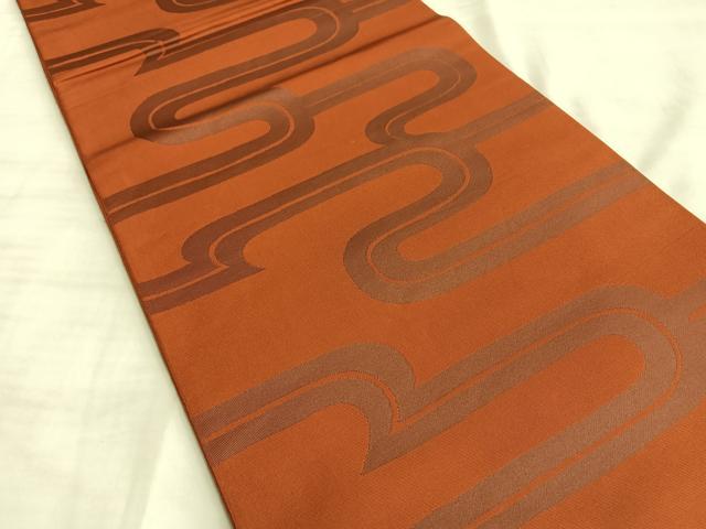 平和屋着物◎六通柄 本袋帯 エ霞文 正絹 逸品 BAAK1157du