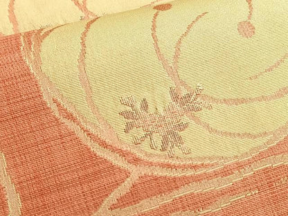 平和屋着物◎六通柄袋帯 翔織 花丸文 正絹 逸品 BAAK1176du