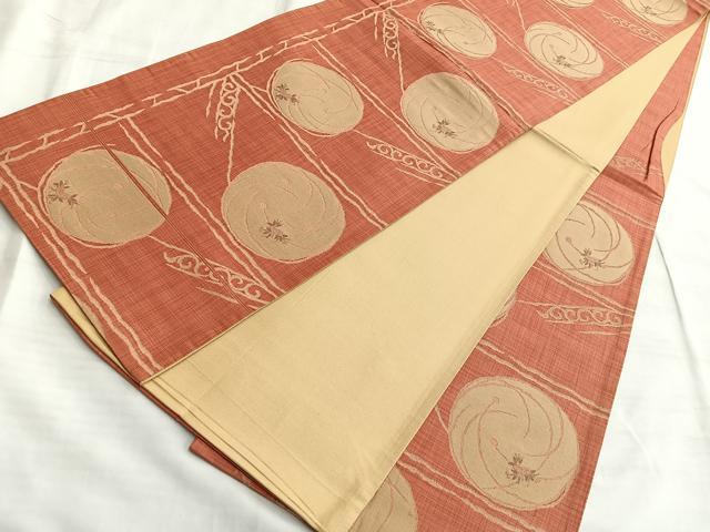 平和屋着物◎六通柄袋帯 翔織 花丸文 正絹 逸品 BAAK1176du