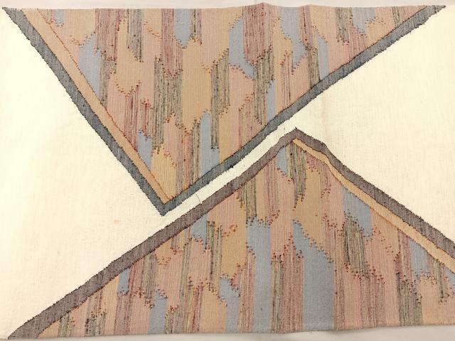 平和屋着物◎六通太鼓柄袋帯 すくい織 菱形文様 正絹 逸品 BAAK5786if