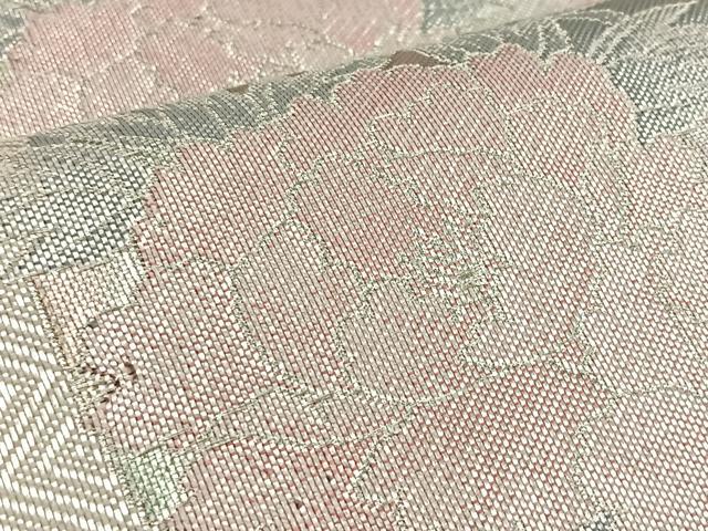平和屋着物◎佐賀錦 六通柄袋帯 菱天井花丸文 銀糸 逸品 BAAK6739ea