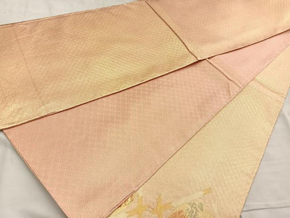 平和屋着物◎太鼓柄袋帯 菱天井花丸文 金糸 正絹 逸品 BAAK6800ea
