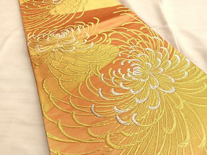 平和屋着物◎六通柄袋帯 乱菊 金銀糸 正絹 逸品 BAAL0526du