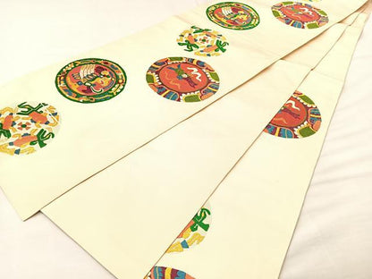 平和屋着物◎六通柄 本袋帯 唐織 コプト更紗文様 正絹 逸品 BAAL1300if