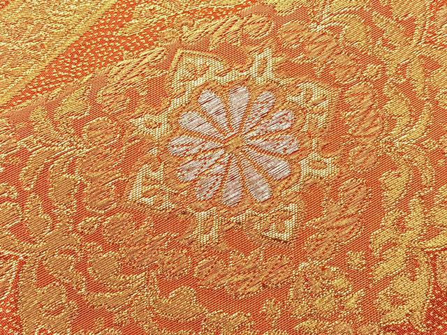 平和屋着物◎六通柄袋帯 亀甲花文 金銀糸 やまとオリジナル 正絹 逸品 BAAL3115if
