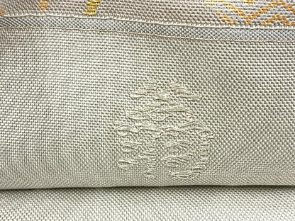 平和屋着物●六通柄袋帯 唐織 花鳥菱文 金糸 正絹 逸品 BAAL6279ea