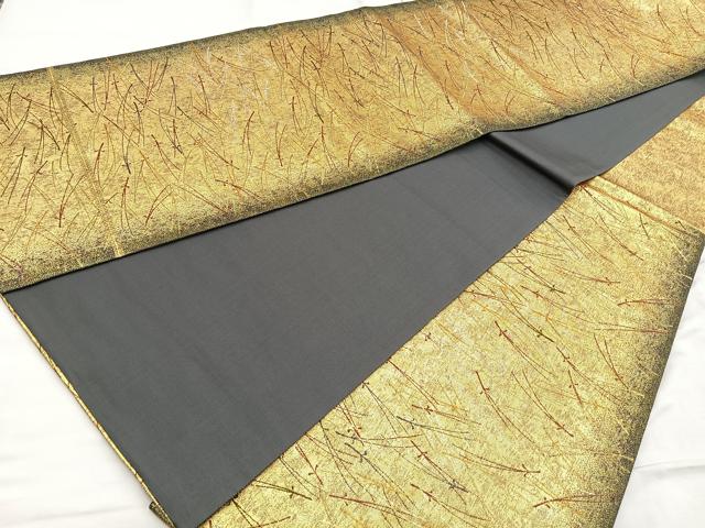 平和屋着物◎六通柄袋帯 溢れ松葉文 金銀糸 正絹 逸品 BAAL6401ea