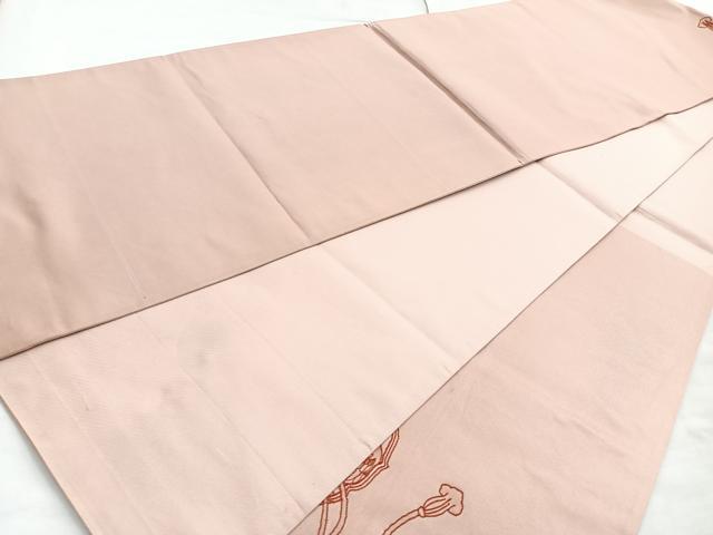 平和屋着物◎太鼓柄袋帯 刺繍 鏡裏花文 正絹 逸品 BAAL7852cm