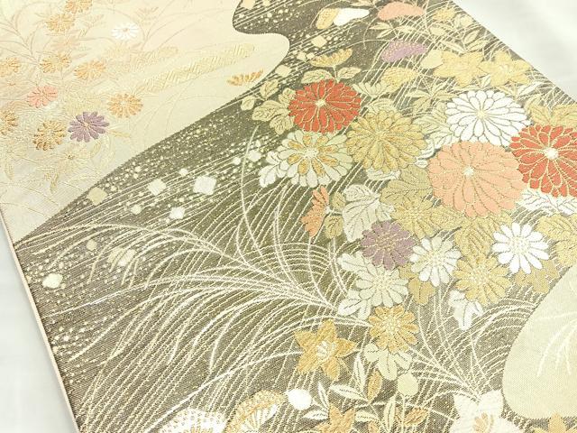 平和屋着物◎六通柄袋帯 九百佐賀錦 蒔絵 金糸 正絹 逸品 BAAL7880cm