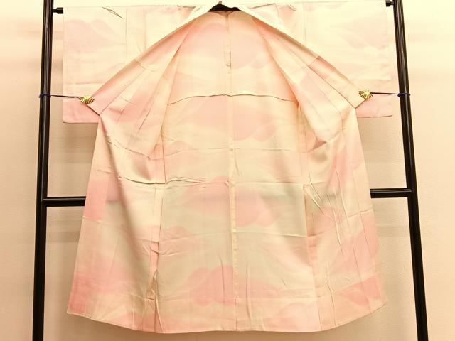 平和屋着物■長襦袢 無双仕立て 紗綾型地紋 暈し染め 正絹 逸品 BAAL8254xi
