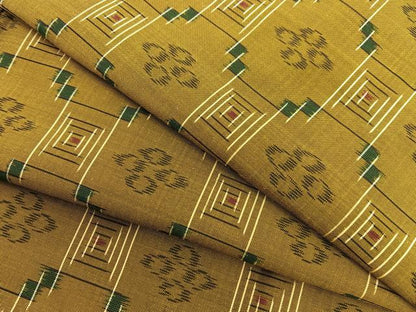 平和屋着物●本場琉球絣 紬 花菱文 正絹 逸品 BAAL9460pk