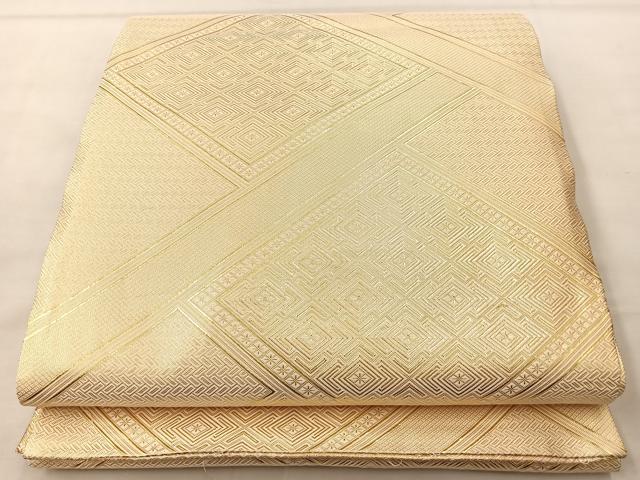 平和屋着物◎佐賀錦 両面六通柄袋帯 雲重ね 金糸 正絹 逸品 BAAM0038if